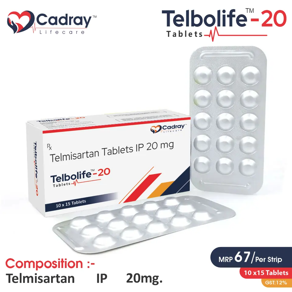 Telmisartan 20mg Tablet | Antihypertensive Therapy | Best Price for PCD Pharma Franchise